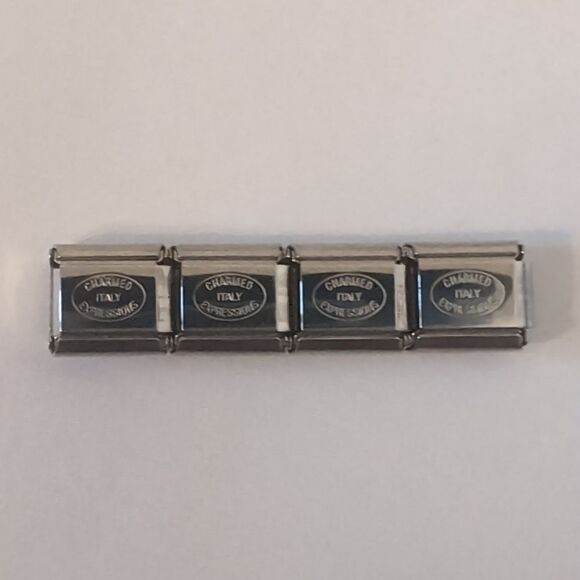 Four Blanks Italian Link Stainless Steel Charm for Nomination Style Bracelet - Picture 4 of 4